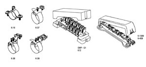 Равнопотенциальная шина 5x2,5-25 mm², 2x3,5-70 mm², B до 40x5 mm либо Ø 8-10mm, никелированная латунь