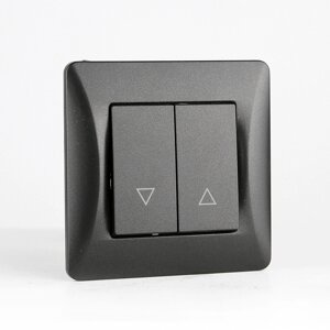Выключатель управления жалюзи, 10А, 220-250V (антрацит)