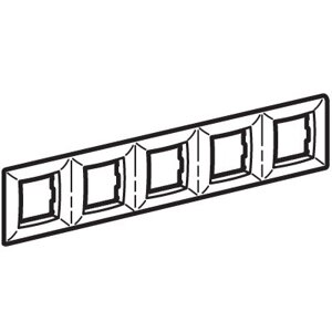 Рамка на 2+2+2+2+2 модуля (пятиместная), слоновая кость, RAL9001