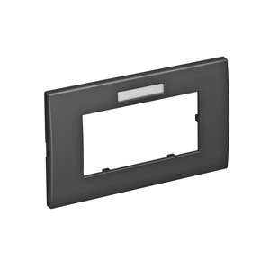Рамка двойная 2хModul45 для маркировки, горизонтальная, черная