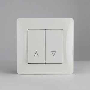 Выключатель управления жалюзи, 10А, 220-250V (белый)