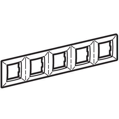Рамка на 2+2+2+2+2 модуля (пятиместная), слоновая кость, RAL9001 от компании ТОО "АСБ-ТОП" - фото 1