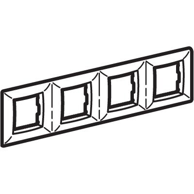 Рамка на 2+2+2+2 модуля (четырехместная), малиновая, RAL3027 от компании ТОО "АСБ-ТОП" - фото 1