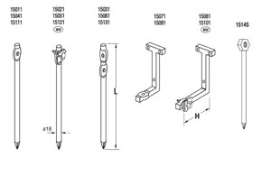 Якорь вбиваемый,18 mm, двойной, L=70 cm, серия Platinium