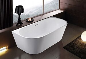 Ванна акриловая Art&Max 150 x 75 см, слив-перелив и сифон в комплекте, белый, AM-206-1500-750