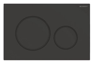 Клавиша Geberit Sigma Type 20, 115.882.16.1, с легкоочищаемой поверхностью, лакированный черный матовый/черный