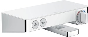 Смеситель Hansgrohe Ecostat Select 13151400 для ванны с кнопками управления, термостатический, белый/хром, 30
