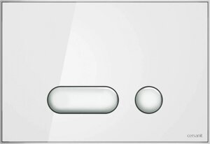 Смывная клавиша Cersanit Intera BU-INT/Whg/Gl, белая глянцевая стекло