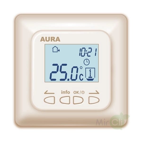 Терморегулятор для теплого пола Aura LTC 730 кремовый от компании AlianzaGroup - фото 1