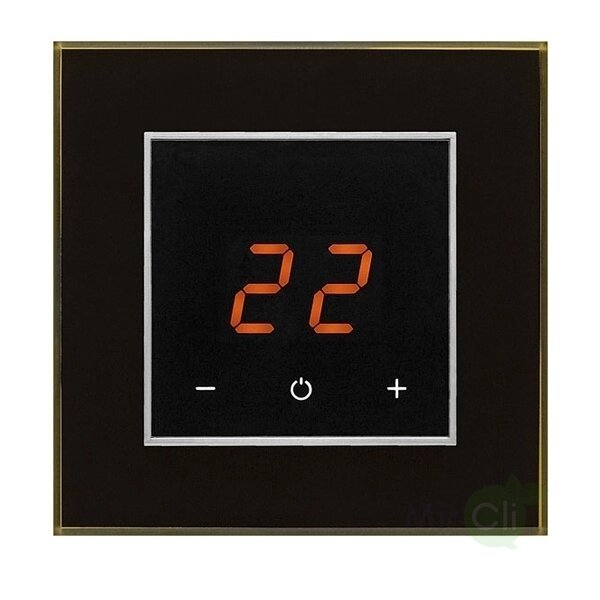 Терморегулятор для теплого пола Aura ORTO Black Classic от компании AlianzaGroup - фото 1