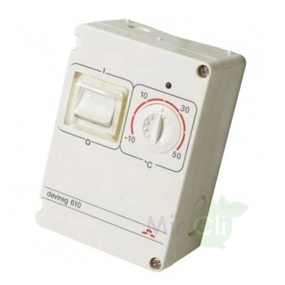 Терморегулятор для теплого пола Devi Devireg 610 для наружных систем обогрева от компании AlianzaGroup - фото 1