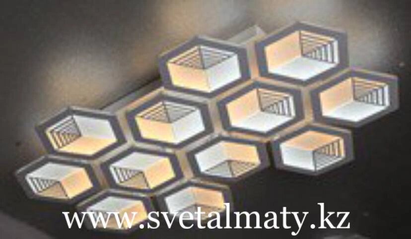 LED светильник потолочный шестиугольные 7252-12 от компании SvetAlmaty KZ - фото 1