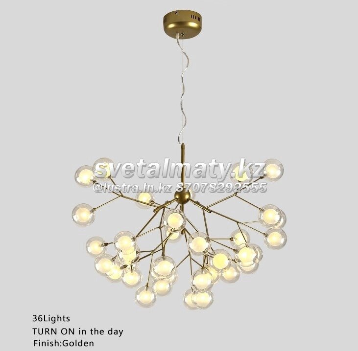 Люстра в стиле Modern на 36 ламп золото от компании SvetAlmaty KZ - фото 1