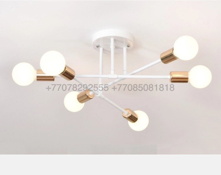 Modern White Gold люстра белая с золотом на 6 ламп от компании SvetAlmaty KZ - фото 1