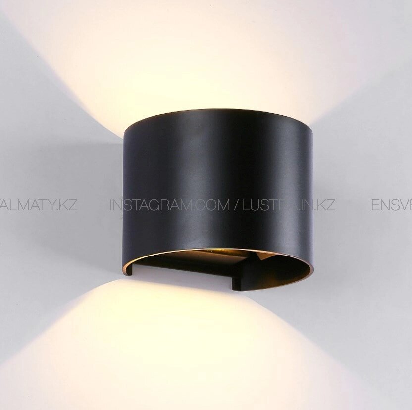 Накладной светодиодный черный настенный светильник от компании SvetAlmaty KZ - фото 1