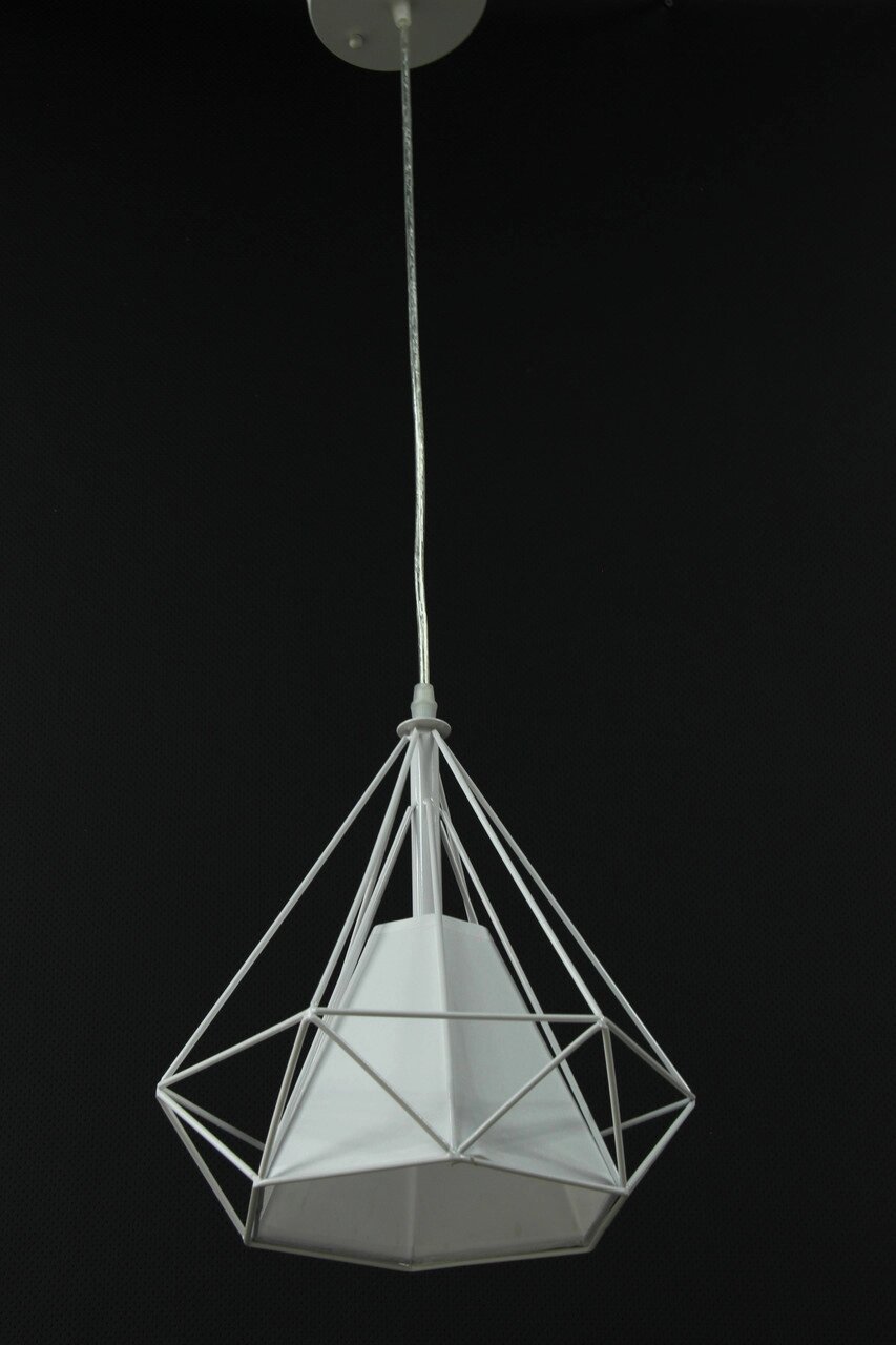 Одноламповый светильник в стиле LOFT белый от компании SvetAlmaty KZ - фото 1