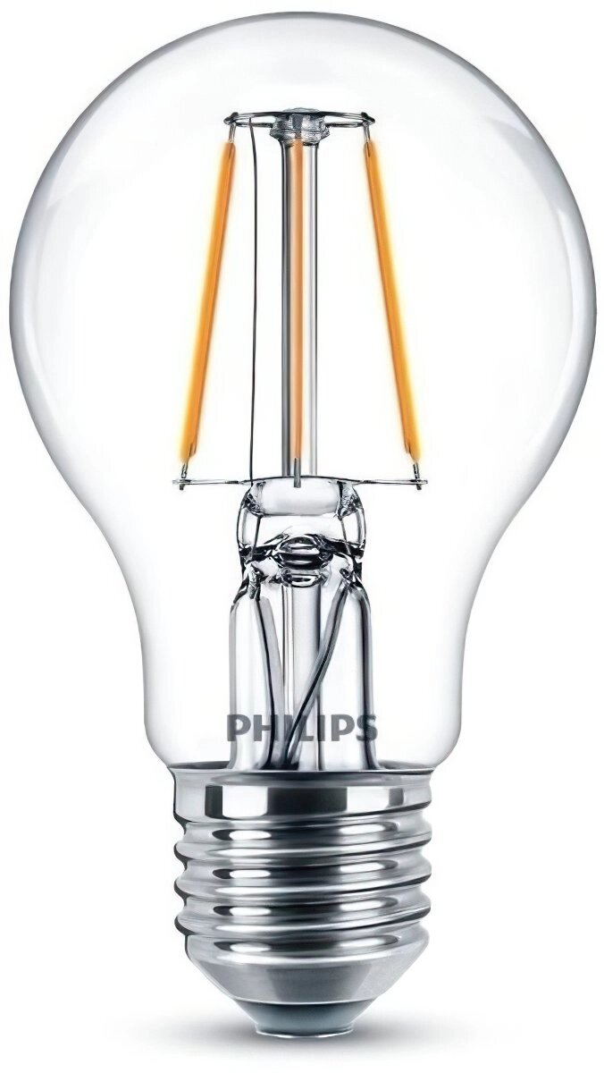 PHILIPS Лампа LED Classic 6-60W A60 E27 865 CL ND Холодный цвет от компании SvetAlmaty KZ - фото 1