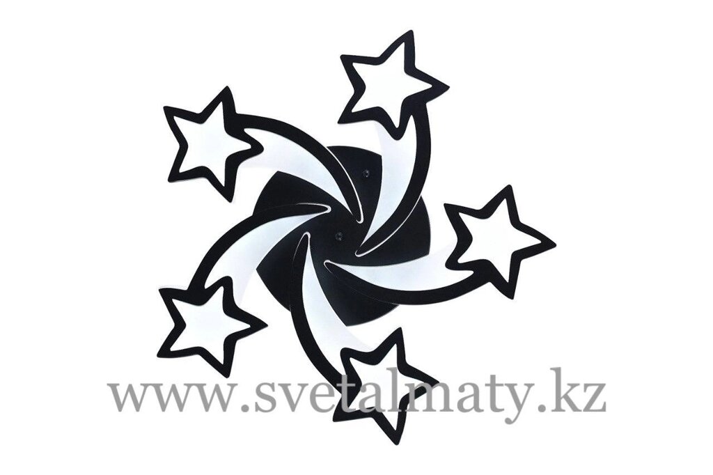 Современная LED люстра "Звезды" черный от компании SvetAlmaty KZ - фото 1