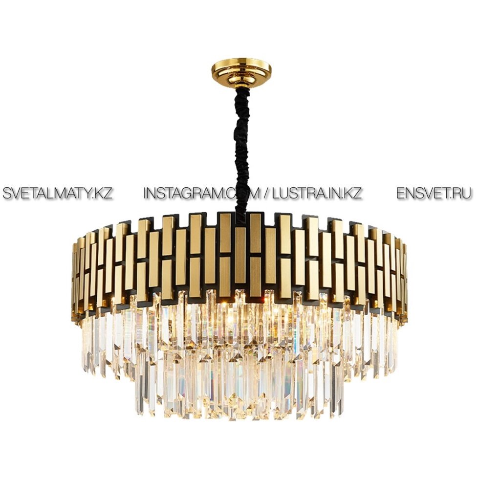 Современная роскошная хрустальная люстра на 5 ламп от компании SvetAlmaty KZ - фото 1