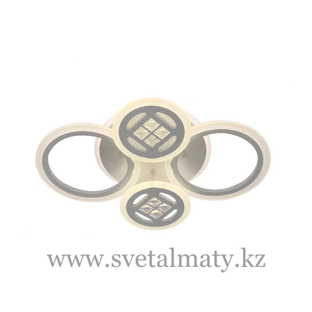 Современная светодиодная люстра 4 кольца 88049-2+2 от компании SvetAlmaty KZ - фото 1