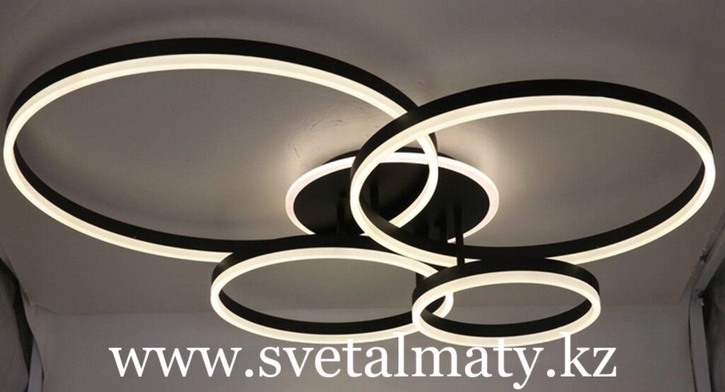 Современный светодиодный люстра 4 кольца от компании SvetAlmaty KZ - фото 1
