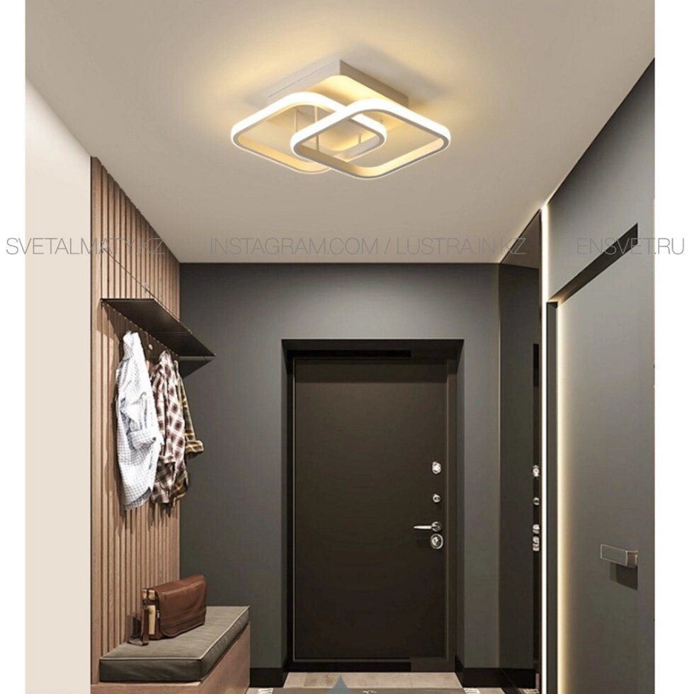 Светодиодный потолочный светильник, современная лампа белого цвета для спальни, кухни, коридора. ##от компании## SvetAlmaty KZ - ##фото## 1