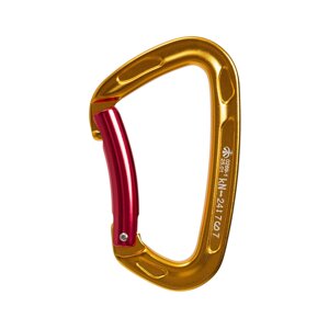Ver 0269-1. gold Карабин скалолазный с гнутой защелкой (Keylock)