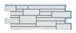 Фасадная панель Grand Line Design "Камелот" цвет молочный со швом RAL7006