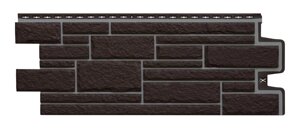 Фасадная панель Grand Line Design "Камелот" цвет шоколадный со швом RAL7006