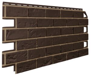 Фасадные панели VILO Brick Dark Brown (крашенные швы)
