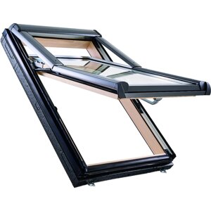 Мансардное окно ROTO Designo R79 (двухкамерный стеклопакет, с осью поворота 1/3) 74*118 см