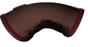 Угол желоба составной 90-150° ВС 120х90 ПВX GL (шоколад, коричневый, бордо, зеленый)