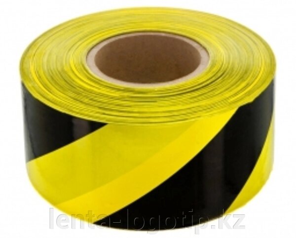 Лента оградительная черно-желтая от компании Защита продукции - фото 1