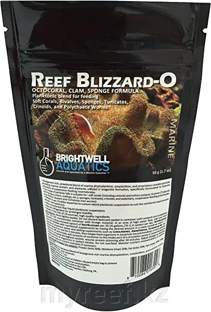 Brightwell Aquatics Reef Blizzard-O Powdered Planktonic Food Blend for Octocorals & Bivalves, 50 грамм от компании Интернет-магазин "Myreef" - фото 1