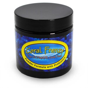 Coral Frenzy (45 gm) Powder Coral Food w/Probiotics-Корм для кораллов, 45 г