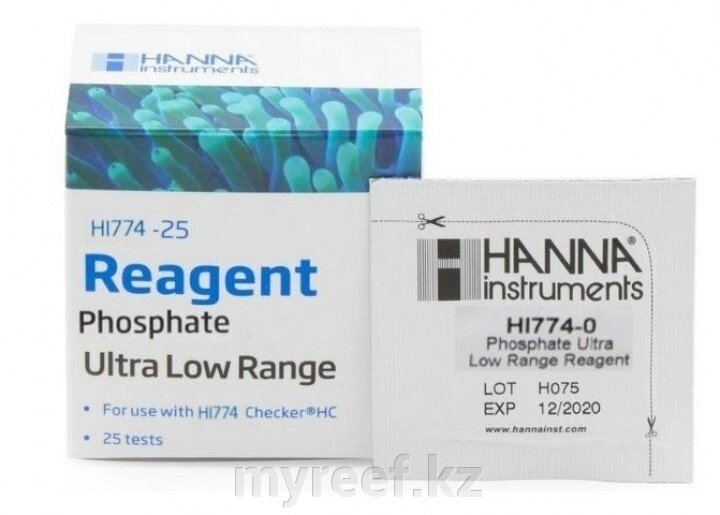 Реагенты для колориметра Hanna HI774  Phosphate Ultra Low Range Marine Reagent (25 Tests) (Saltwater) - наличие