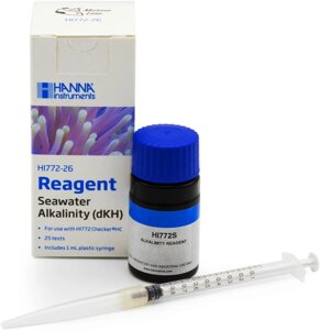 Реагенты для колориметра HI755-26 и HI772-26 для проверки щелочности (25 тестов) (Saltwater)