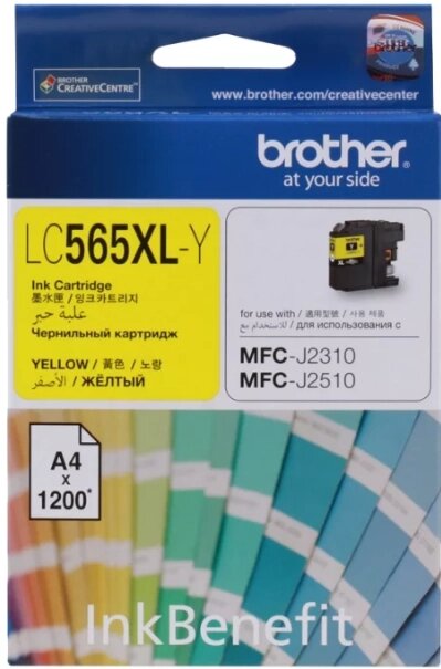 Картридж LC565XLY для Brother MFC-J3520 Желтый от компании ТОО АСТРА - фото 1