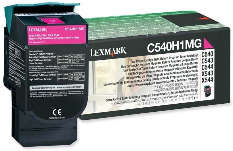 Заправка картриджей Lexmark C540H1MG для C540/544/X543 Пурпурный 2к от компании ТОО АСТРА - фото 1