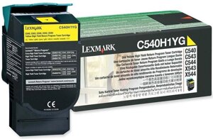 Заправка картриджей Lexmark C540H1YG для C540/544/X543 Желтый 2к