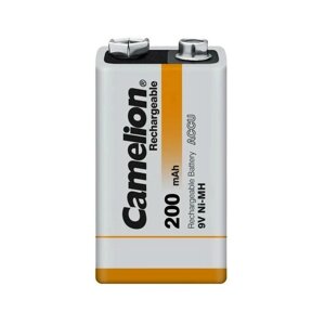 Аккумулятор, CAMELION, NH-9V200BP1, Rechargeable, Lockbox Rechargeable, 6F22(крона), 9V, 200 mAh, 1 шт.