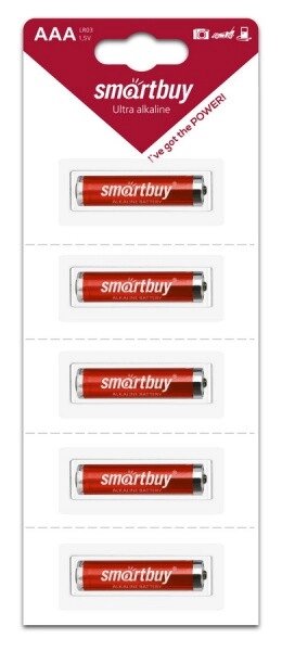 Алкалиновая батарейка LR03/5B strip, Smartbuy от компании ИП Globus trade - фото 1