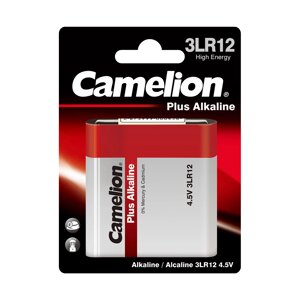 Батарейка, camelion, 3LR12-BP1, plus alkaline, 3LR12, 4.5V, 1 шт., блистер