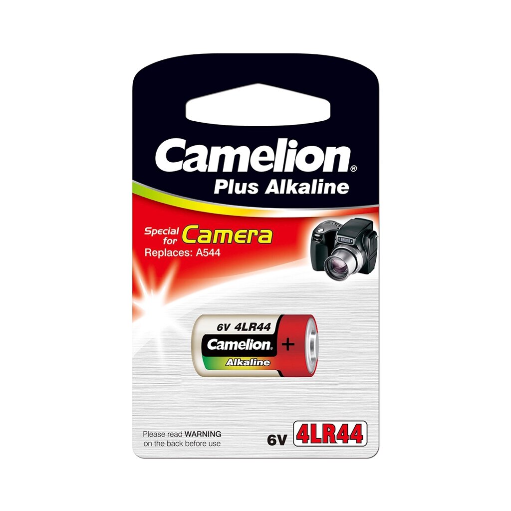 Батарейка, CAMELION, 4LR44-BP1C, Photo Plus Alkaline, 6V, 150 mAh, 1 шт., Блистер от компании ИП Globus trade - фото 1