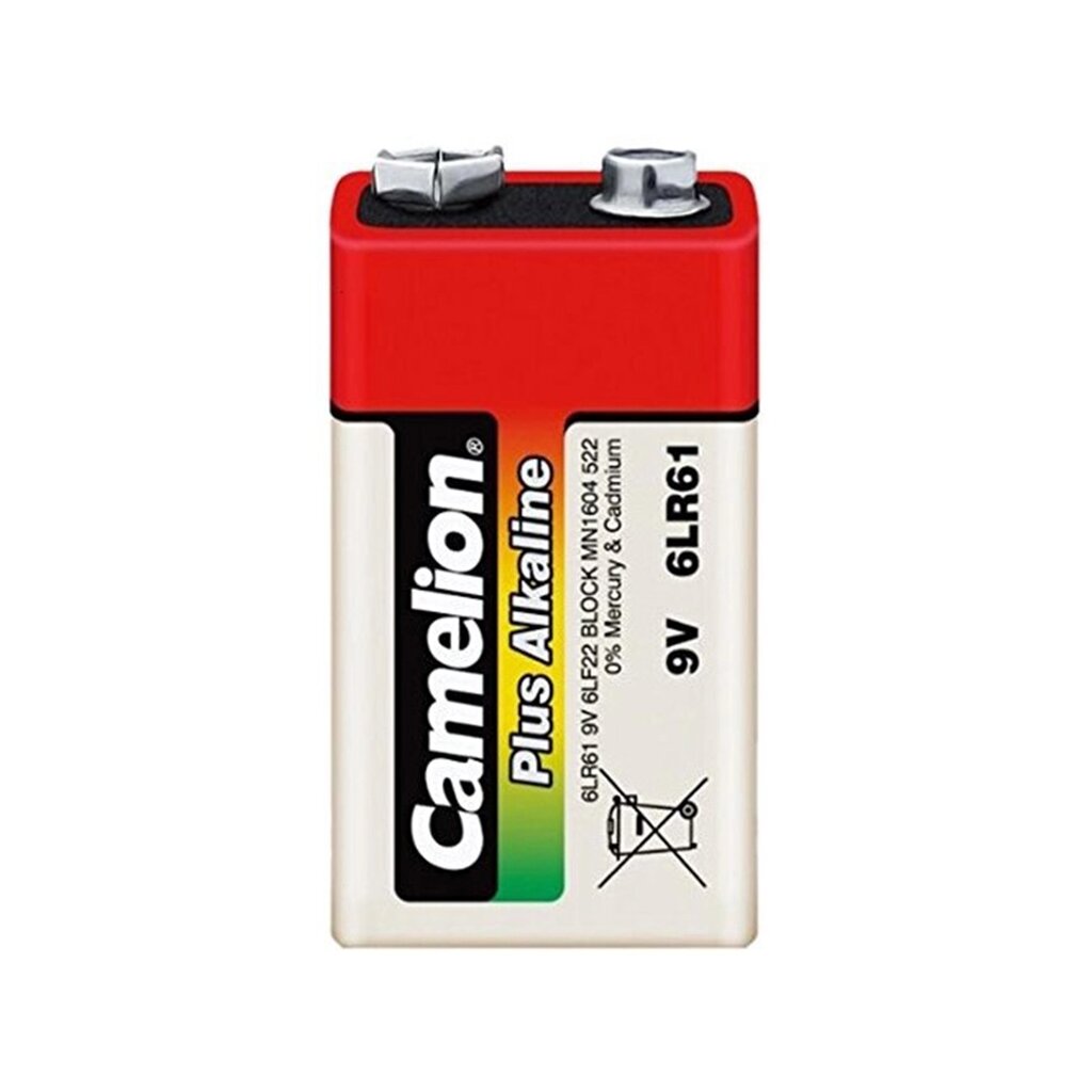 Батарейка, CAMELION, 6LR61-SP1, Plus Alkaline, 6F22(крона), 9V, 680 mAh, 1 шт. от компании ИП Globus trade - фото 1