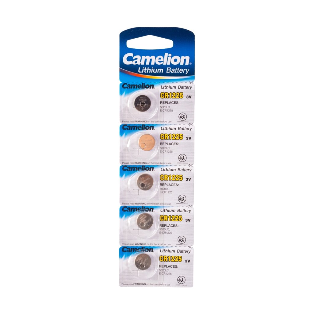 Батарейка CAMELION Lithium CR1225-BP5 5 шт. в блистере от компании ИП Globus trade - фото 1