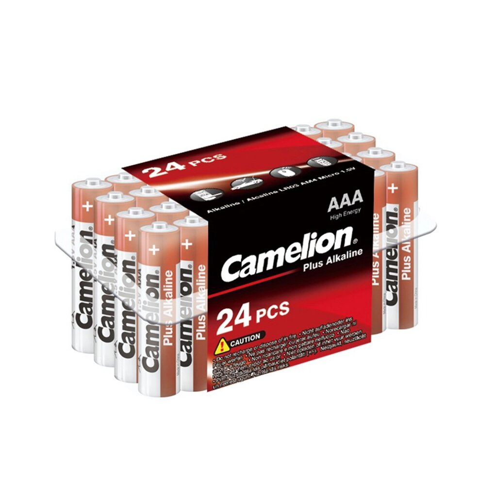 Батарейка, CAMELION, LR03-PB24, Plus Alkaline, AAA, 1.5V, 1150 mAh, 24 шт. в пластиковом кейсе от компании ИП Globus trade - фото 1