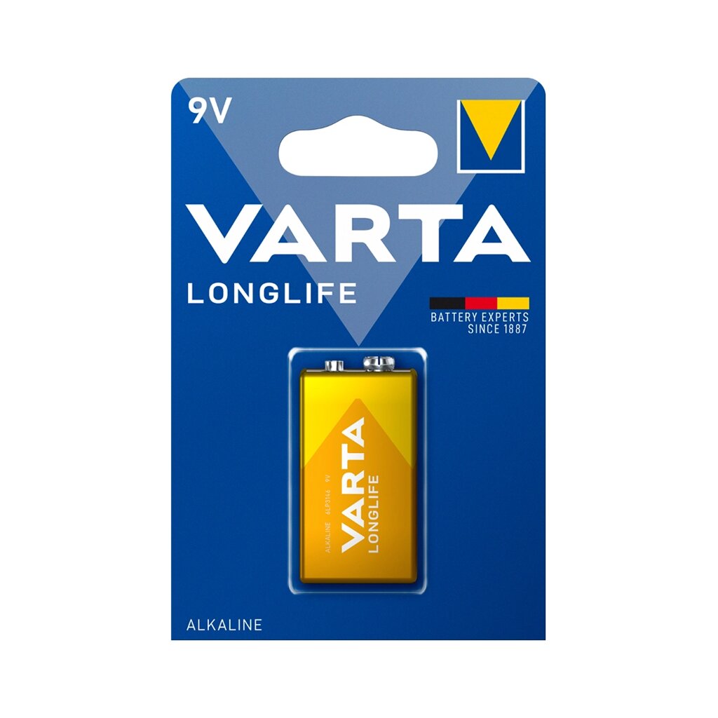 Батарейка, VARTA, 4122- 6LP3146, Longlife, 9V,1 ш., Блистер от компании ИП Globus trade - фото 1