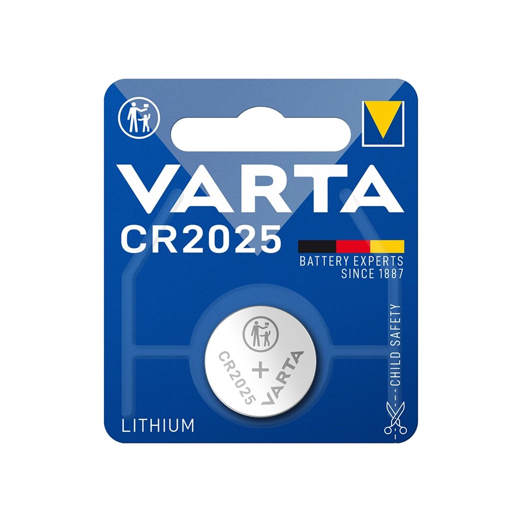 Батарейка, VARTA, CR2025-BP1, Lithium Battery, CR2025, 3V, 1 шт. от компании ИП Globus trade - фото 1