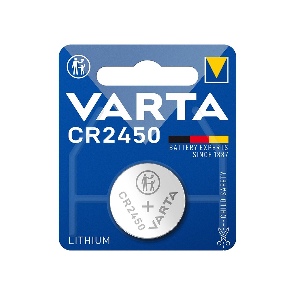 Батарейка, VARTA, CR2450, 3V, 560 мАч, Professional Electronics, 1 шт. блистер от компании ИП Globus trade - фото 1